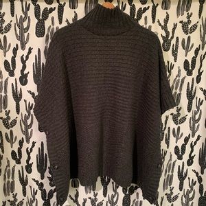 H&M Divided dark gray poncho shawl sweater